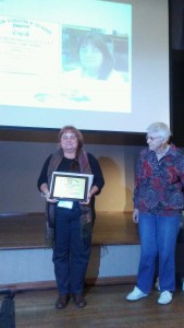 Hilda receiving AAZK award